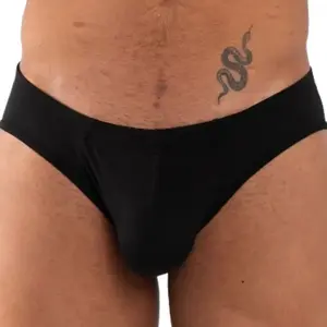 Slip BURN model 019 Black, brand BURN, size S, premium elastic fabric, transparent and shiny details