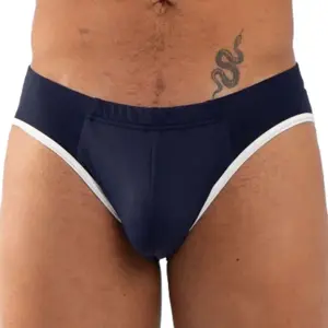 Slip underwear BURN 020 SLIP NAVY M, men's slip, size M, navy, elastic soft fabric