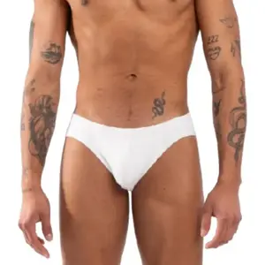 Slip underwear BURN 021 WHITE SLIP S — women's sensual slip, elastic breathable fabric, transparency accents, size S