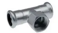 KAN-therm тройник пресс Inox с внутренней резьбой 54 x 1/2" x 54 модель 191702