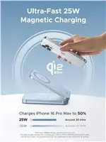 UGREEN MagFlow 2‑in‑1 magnētiskā bezvadu lādētāja 25W Photo 2