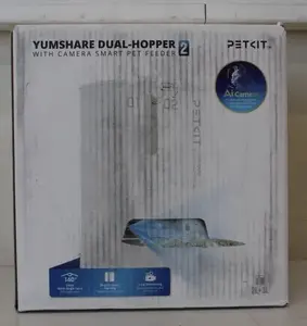 Автокормушка PETKIT YumShare Dual-Hopper P591 2 с камерой, 5 л, ABS и 304 нержавеющая сталь, белая