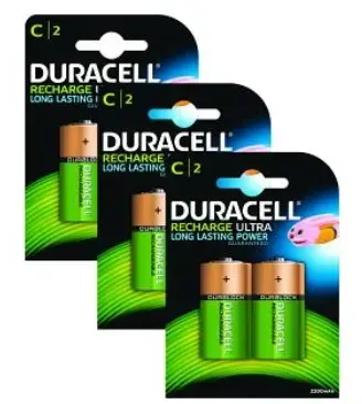 Duracell uzlādējams akumulators C BUN0056A, 6 gab. Photo 2