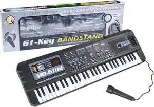 LEAN Sport MQ-6102 Portable 61-Key Electronic Keyboard with Microphone — Beginner Music Keyboard