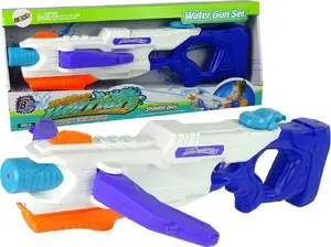 Water Pistol LEANToys 10455-uniw 1000 ml, white-blue, foldable 60 cm arm, 8 m range