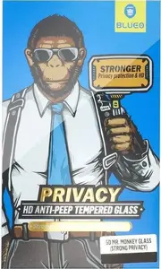 Tempered Glass Screen Protector STRONG 5D Mr. Monkey Glass for Apple iPhone 13 Pro — Privacy, black