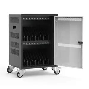 Charging cart Naotic 903003 – portable floor cabinet for 20 devices, USB-C/Type‑C PD support, for laptops/tablets (up to 16"), 220–240V