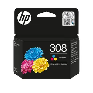 Картридж HP 308 трицветный оригинальный (Cyan/Magenta/Yellow), краситель, стандартная ёмкость, 1 шт.