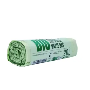 Compostable garbage bags BioBag 20L (15 pcs/roll) 15 μm, 42x54 cm, green