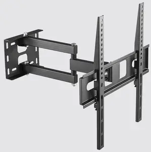 Regulējams TV stiprinājums STELL SHO4600 32"–55", slīpums +5°/-18°, pagrieziens ±90°, max slodze 35 kg, VESA līdz 400×400, melns