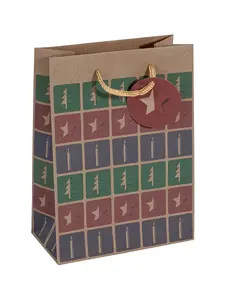 Gift Bag sigel GT044 Cut-out style — small brown kraft paper, 157 g/m², 1 piece