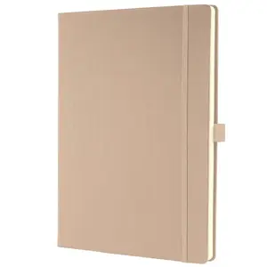 Блокнот sigel Conceptum CO640 — DIN A4 в клетку, бежевый, твердая обложка Softwave