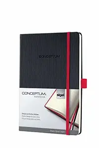 Pierakstu grāmata sigel Conceptum CO663, A5 līnijas, Red Edition, cietie vākI, Softwave faktūra, melns/sarkans