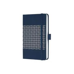 Notebook sigel Jolie Impress JN204, faux leather A6, ruled, 80 g/m² white paper, dark blue