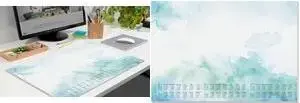 sigel paper desk pad Watercolor Sea HO314 — 30 sheets, 80 g/m², glued, 3-year calendar