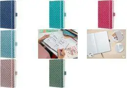 блокнот sigel Jolie Flair JN140 — искусственная кожа, DIN A6 линованный, 80 г/м² белая бумага, натурально-зеленый