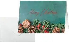 Открытка sigel DS642 «Green Christmas» A6 горизонтальная для струйных/лазерных принтеров и копиров, белый картон 250 г/м², 1 шт.