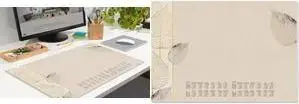 sigel paper desk pad Natural Leaves H6315, ca. DIN A2 (595 x 410 mm), 30 sheets, 80 g/m², glued, 2-year calendar