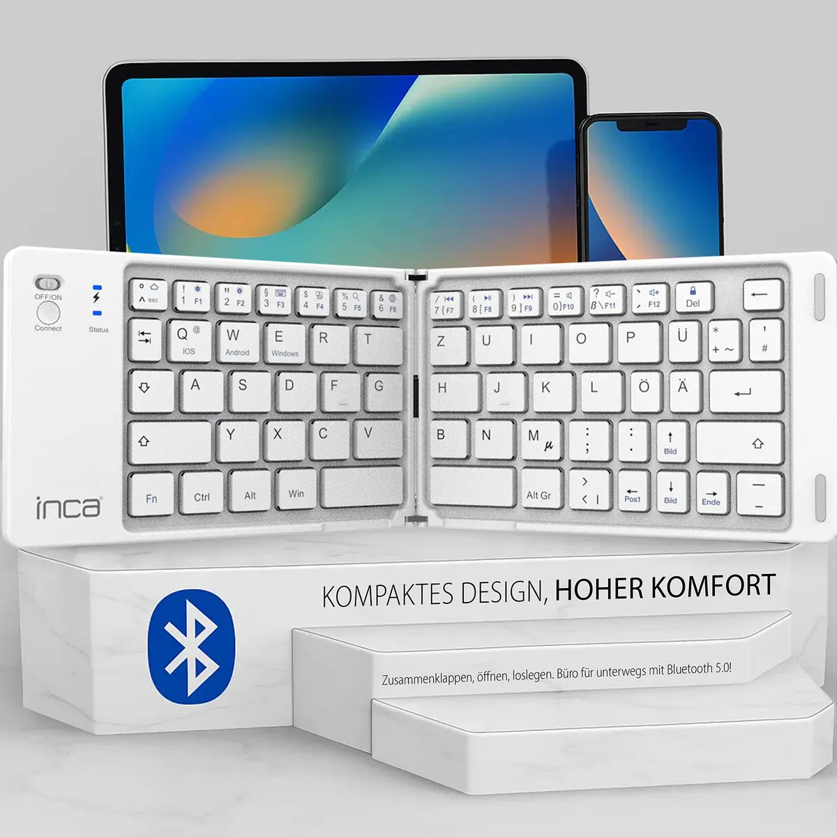 Klaviatūra INCA IBK-580BT Bluetooth 5.0