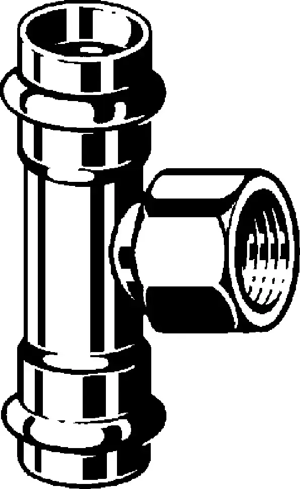 VIEGA pipe tee 22 x 1/2" stainless steel 558901 Photo 2