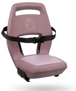 Детское велосипедное кресло Elibas QIBBEL JUNIOR 6+ Plum Rose pink — крепление на багажник, грузоподъёмность 35 кг