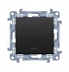 Kontakt-Simon Simon 10 модуль — 10-кнопочный модуль с LED-подсветкой, 10AX 250V, винтовые клеммы, матовый чёрный (CP1L.01/49)