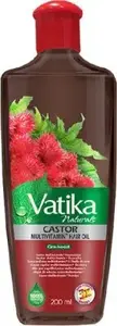 Масло для роста волос Dabur Vatika Рицинусовое 200 мл — масло для кожи головы и стимуляции роста
