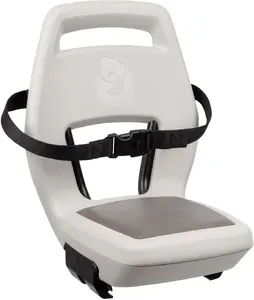 Детское велосипедное кресло Elibas QIBBEL JUNIOR 6+ Pebble Grey бежево-коричневое — крепление на багажник, нагрузка до 35 кг