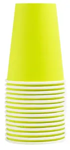PROnappe Papīra dzērienu krūze kiwigrün 0,2 l, augstas izturības kartons bez plastmasas piedevām, 1 gab.