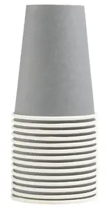 Papīra dzērienu krūze PROnappe 0,2 l, pelēka, no augstas izturības kartona bez plastmasas piedevām, 1 gab.