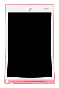 LOGILINK LCD kids writing and drawing tablet 10 inch pink, erasable with button, lock switch (AA0181)
