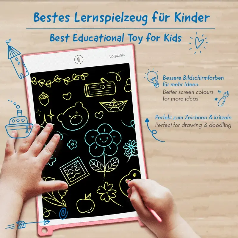 LOGILINK 10" LCD kids writing & drawing tablet AA0181 Photo 3