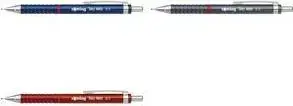 Mechanical Pencil Refill rotring Tikky Retro 0.7 mm, blue chrome, rigid tube tip, rubberized wavy grip — 1 piece