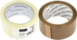 Packing Tape RAADHUIS RD-351146, PP, brown, 48 mm x 66 m, quiet unwind, 0.046 mm thickness — pack of 6