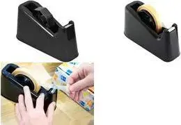 RAADHUIS Tischabroller B2 диспенсер для скотча RD-3836200, пустой, черная пластиковая подставка, противоскользящее покрытие