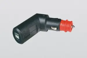 pro car Winkelbarer 2fach USB Ladestecker, max. Belastbarkeit 5 A, passend für USB-A Adapter 12V→5V & 24V→5V (MPN 67302100)