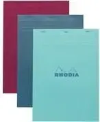 Notepad RHODIA No. 18 A4 squared, colored assortment, head-bound, 80 g/m² - pack of 5 (18100C)
