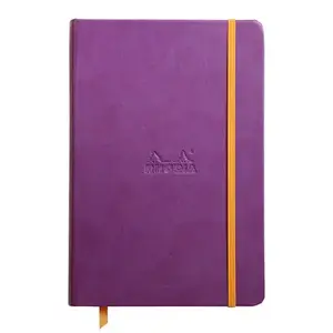 Notebook RHODIA RHODIARAMA A5 lined, purple faux-leather hardcover, 96 sheets (118750C)