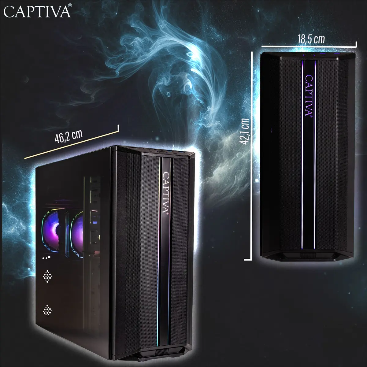 Dators Captiva 101549 AMD Ryzen 5 9600X Intel Arc B580 Photo 5