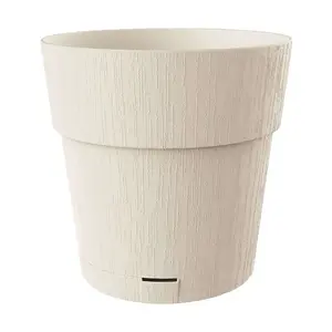 Puķu pods ar paliktni stefanplast Ethica Ø40 cm — plastmasas, pašlaistīšanās, 31 L, balts