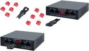 LOGILINK RJ45 security lock set MP0086 with key and 10 RJ45 adapters – network port protection