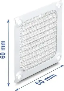 DELOCK fan grille 60 x 60 mm aluminium with stainless steel dust filter (model 67455)
