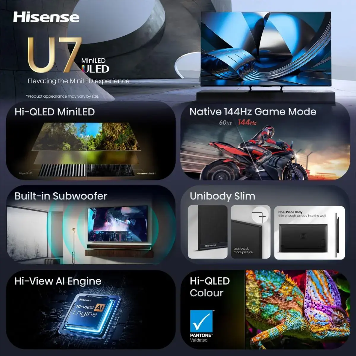 Hisense 55U7SE ULED Mini-LED 55" 4K Smart TV Photo 3