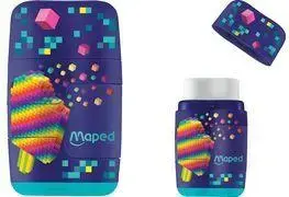 Комбо ластик-точилка Maped PIXEL PARTY 049223 — двойная точилка и ластик в одном, 1 шт.