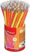 Карандаш Maped NEON HB с ластиком, грифель 2,2 мм, треугольный корпус, 1 шт.