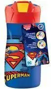 Maped PICNIK Bērnu nerūsējošā tērauda dzeramais pudele SUPERMAN 0,43 l ar saliekamu caurulīti, zils/sarkans