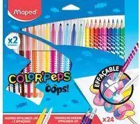 Maped COLOR'PEPS OOPS набор стирающихся фломастеров и цветных карандашей, 24 предмета (MPN 984735)