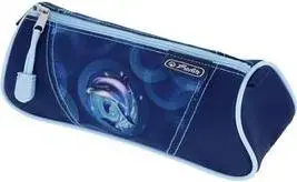 Pencil Case HERLITZ Dreikant "Dolphin Ride" Polyester, 1 Compartment, Zippered Triangle Shape
