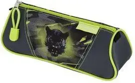 Пенал HERLITZ Schlamper-Etui Dreikant «Wild Panther» из полиэстера, 1 отделение, молния, треугольная форма