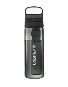 Water filtration bottle LifeStraw LGV422GYWW 0.65 L Black/Translucent — 99.99% bacteria removal, NSF certified